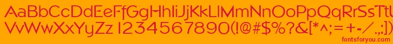 NapoliRegular Font – Red Fonts on Orange Background