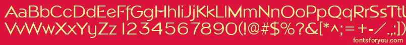 NapoliRegular Font – Yellow Fonts on Red Background