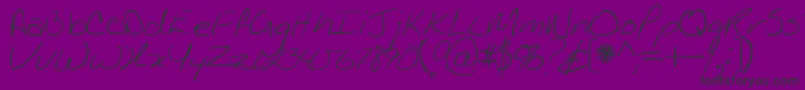 Kathleen Font – Black Fonts on Purple Background