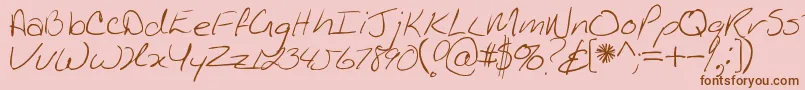 Kathleen Font – Brown Fonts on Pink Background