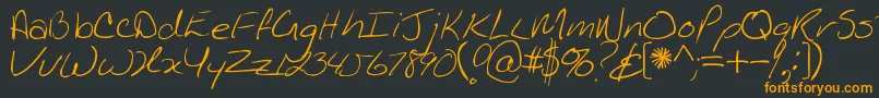 Kathleen Font – Orange Fonts on Black Background