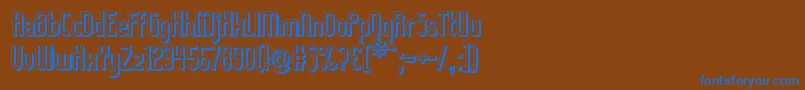LadyIce3D Font – Blue Fonts on Brown Background
