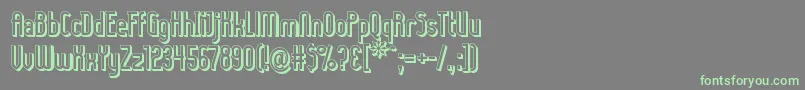 LadyIce3D Font – Green Fonts on Gray Background