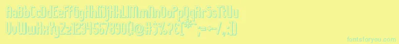 LadyIce3D Font – Green Fonts on Yellow Background