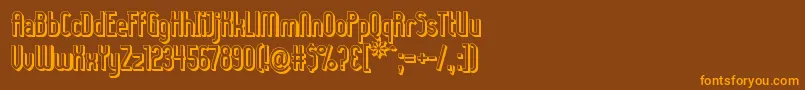 LadyIce3D Font – Orange Fonts on Brown Background