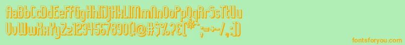 LadyIce3D Font – Orange Fonts on Green Background