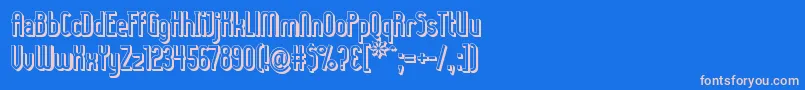 LadyIce3D Font – Pink Fonts on Blue Background
