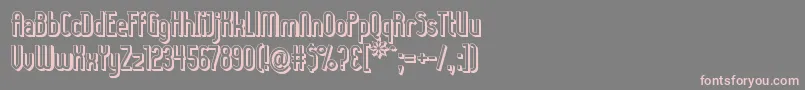 フォントLadyIce3D – 灰色の背景にピンクのフォント