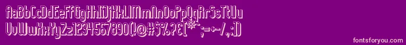 LadyIce3D Font – Pink Fonts on Purple Background