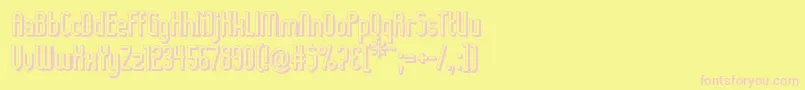 LadyIce3D Font – Pink Fonts on Yellow Background