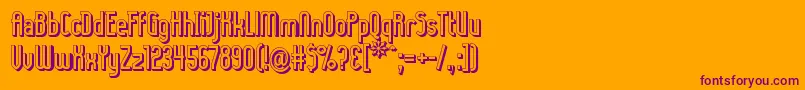 LadyIce3D Font – Purple Fonts on Orange Background