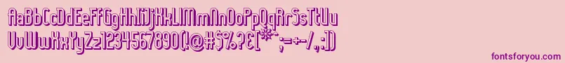 LadyIce3D Font – Purple Fonts on Pink Background