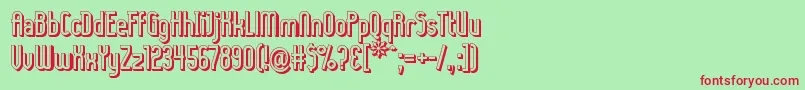LadyIce3D Font – Red Fonts on Green Background