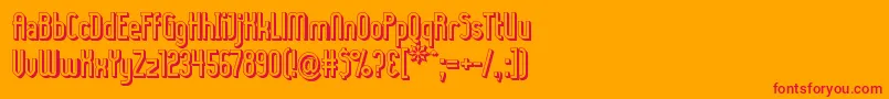 Шрифт LadyIce3D – красные шрифты на оранжевом фоне