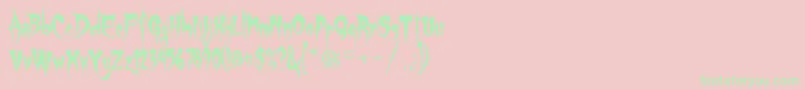 GypsyCurse Font – Green Fonts on Pink Background