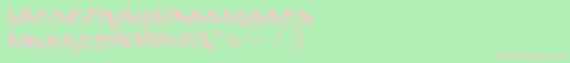 GypsyCurse Font – Pink Fonts on Green Background
