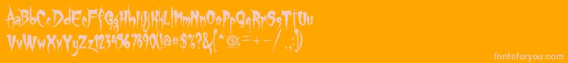 GypsyCurse Font – Pink Fonts on Orange Background
