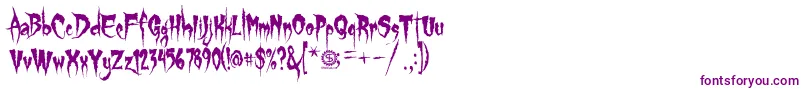 GypsyCurse Font – Purple Fonts on White Background