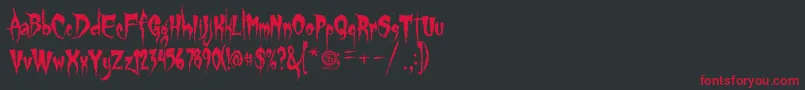 GypsyCurse Font – Red Fonts on Black Background