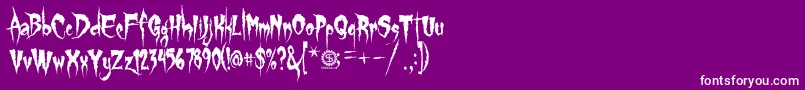 GypsyCurse Font – White Fonts on Purple Background