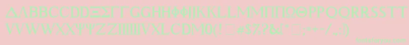 AncientGeek Font – Green Fonts on Pink Background