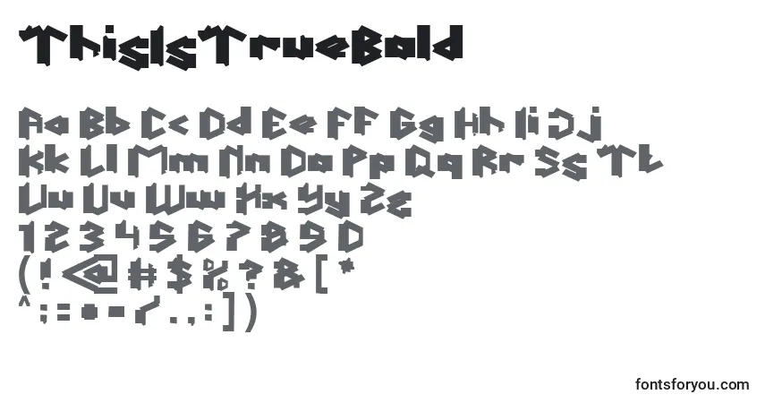 Шрифт ThisIsTrueBold – алфавит, цифры, специальные символы