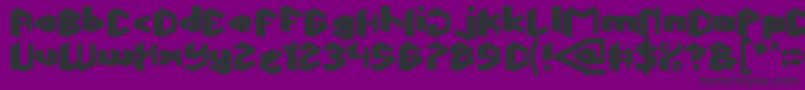 ThisIsTrueBold-fontti – mustat fontit violetilla taustalla