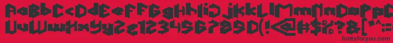 ThisIsTrueBold Font – Black Fonts on Red Background