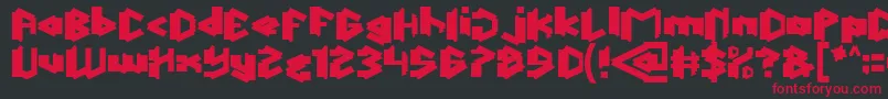 ThisIsTrueBold Font – Red Fonts on Black Background