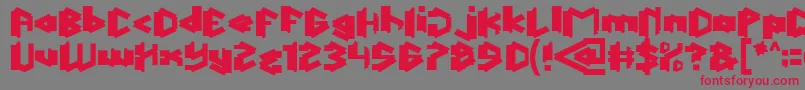 ThisIsTrueBold-Schriftart – Rote Schriften auf grauem Hintergrund