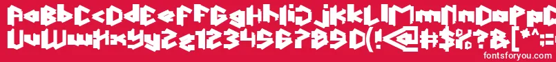 ThisIsTrueBold Font – White Fonts on Red Background