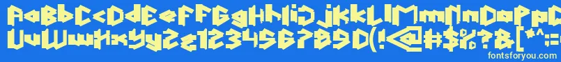 Шрифт ThisIsTrueBold – жёлтые шрифты на синем фоне