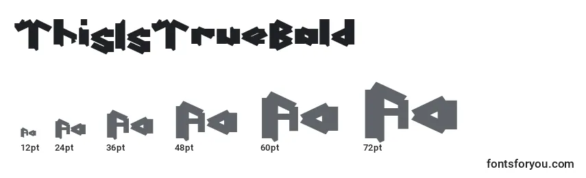 Размеры шрифта ThisIsTrueBold