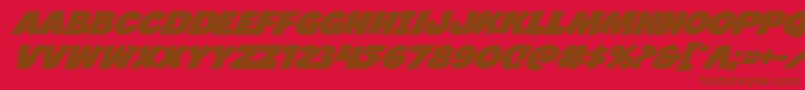 Jcandlestickboldexpand Font – Brown Fonts on Red Background
