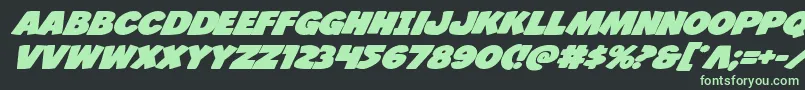 Jcandlestickboldexpand Font – Green Fonts on Black Background