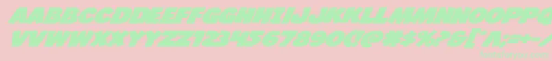 Jcandlestickboldexpand Font – Green Fonts on Pink Background