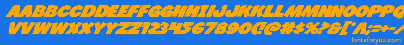 Jcandlestickboldexpand Font – Orange Fonts on Blue Background