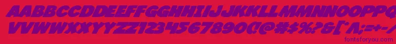 Jcandlestickboldexpand Font – Purple Fonts on Red Background