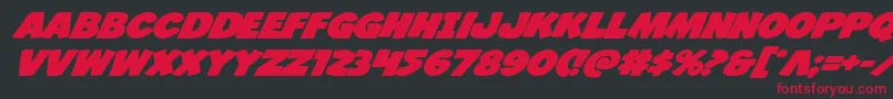 Jcandlestickboldexpand Font – Red Fonts on Black Background