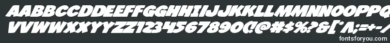 フォントJcandlestickboldexpand – 黒い背景に白い文字