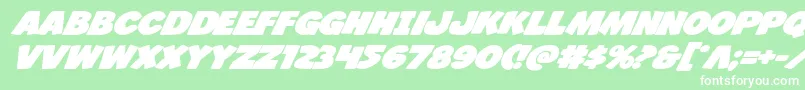 Jcandlestickboldexpand Font – White Fonts on Green Background