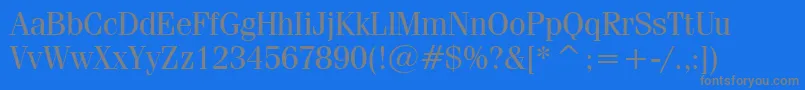 FeniceRegularBt Font – Gray Fonts on Blue Background