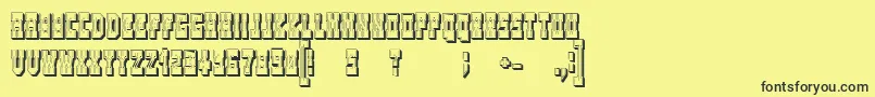 WesterngamesOutlineRegular Font – Black Fonts on Yellow Background