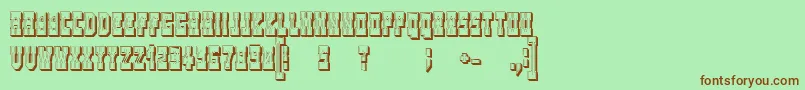 WesterngamesOutlineRegular Font – Brown Fonts on Green Background