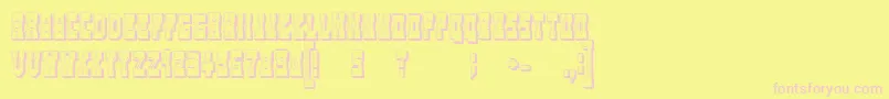 WesterngamesOutlineRegular Font – Pink Fonts on Yellow Background