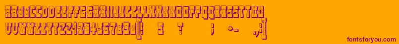 WesterngamesOutlineRegular Font – Purple Fonts on Orange Background