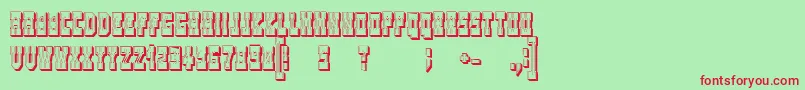 WesterngamesOutlineRegular Font – Red Fonts on Green Background