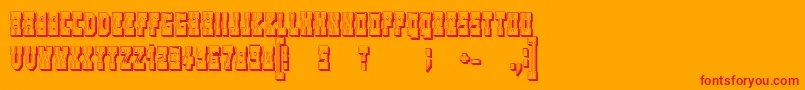 WesterngamesOutlineRegular-Schriftart – Rote Schriften auf orangefarbenem Hintergrund