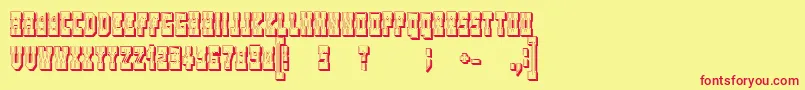 WesterngamesOutlineRegular Font – Red Fonts on Yellow Background