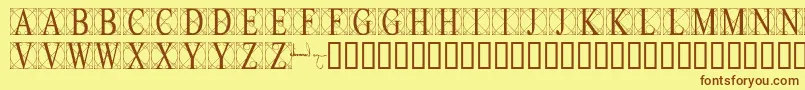 Leonardolevi Font – Brown Fonts on Yellow Background